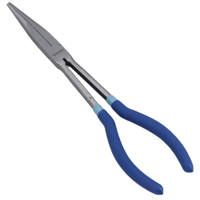 AA Pro 11 Inch Long Straight Needle Nose Pliers – Extra Long Reach, Polished Finish, Yellow