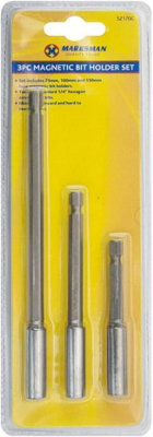3Pc 150Mm Magnetic Screwdriver Bit Holder Extension Bar Set 75 100 1/4 Hex