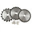 3pc 150mm TCT Circular Saw Blades 16/24/30 TPI & Adapter Rings Reducer