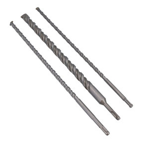 3pc 450mm Long SDS Masonry Metric Drills For Bricks Blocks Concrete 12, 16, 25mm