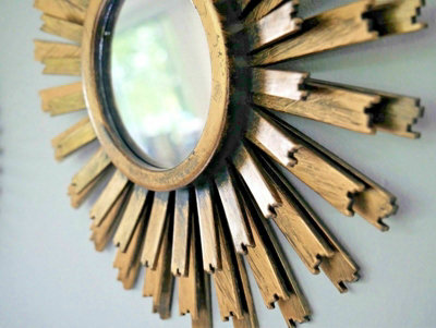 3pc Bronze Effect Sunburst Mirror Set - 5