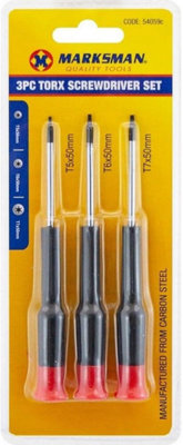 3Pc Carbon Steel Torx Kit Precision Screwdriver Set Hand Tool Repair ...