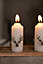 3pc Christmas Stag Candle Pins