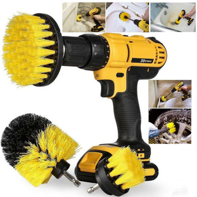 3 PCS Drill Cleaning Brush Kit, Drill Brush Power Scrubber Brush Set, Drill  Powered Cleaning Brush Kit, Tile and Grout Bathroom Cleaning Scrub Brush