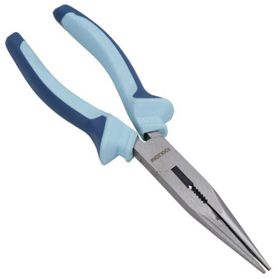 3-Piece 8" (200mm) Pliers Set - Long Nose, Combination & Side Cutters + Tool Roll - Heavy Duty