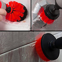 3pc Dekton Cleaning Drill Brush Combo Tool Kit Electric Drill Power Scrubber