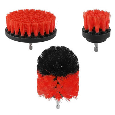 3pc Dekton Cleaning Drill Brush Combo Tool Kit Electric Drill Power Scrubber