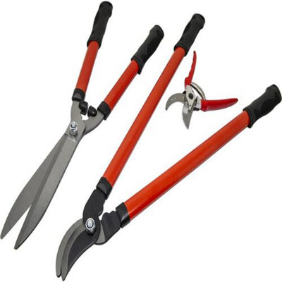 3Pc Garden Set Pruning Cutting Shears Tree Branch Pruner Anvil Lopper Gardening