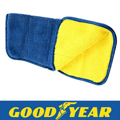 3pc Goodyear Microfibre Drying 2 In 1 Luxury Car Cleaning Polish Cloth 80x60cm