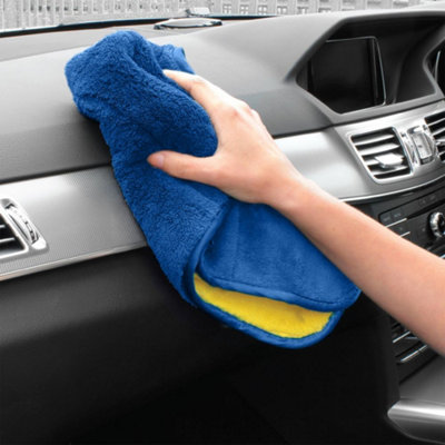 3pc Goodyear Microfibre Drying 2 In 1 Luxury Car Cleaning Polish Cloth 80x60cm - 5