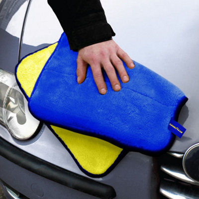 3pc Goodyear Microfibre Drying 2 In 1 Luxury Car Cleaning Polish Cloth 80x60cm - 7