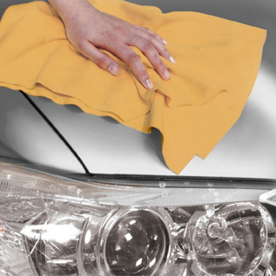 3pc Goodyear Synthetic Chamois Towel Wash Cleaning Cloth Absorbent Car Kitchen - 3