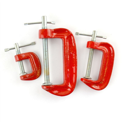 3pc Mini G Clamp 25-50-75mm C Grip Vice Holder Clasp Woodwork Metalwork