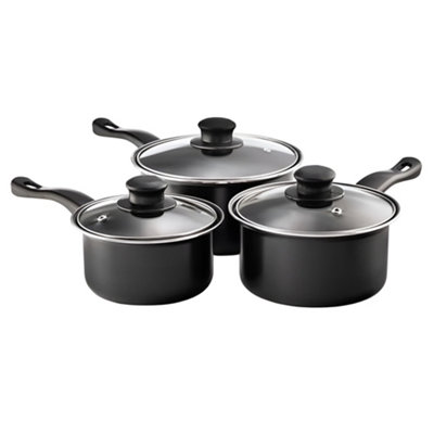 3pc Non-Stick Value Sauce Pan Set