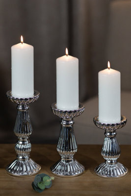 3pc Pillar Candle Staggered Holder Set