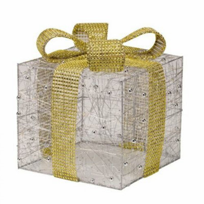 3pc Pre-Lit Christmas Present Box Decorations