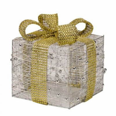 3pc Pre-Lit Christmas Present Box Decorations - 3