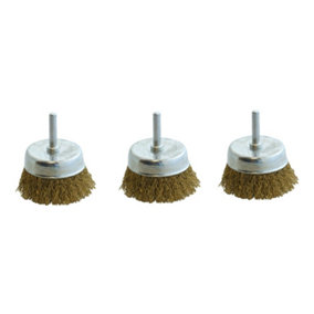 3pc Rotary 4"  Wire Wheel Or 3" Cup Brush Set For Drill For Paint, Rust Removal