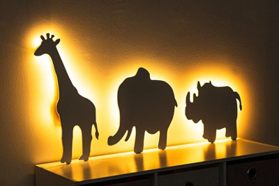 3pc Safari Kid's Night Light Set