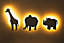 3pc Safari Kid's Night Light Set