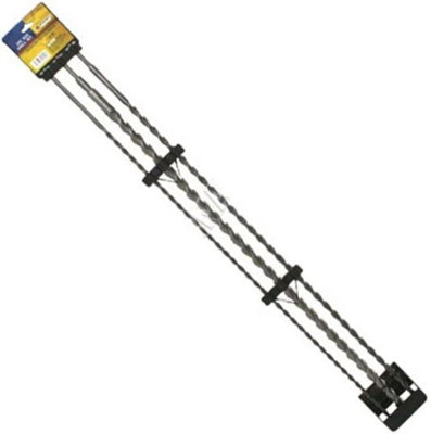 3pc Sds Drill Bit Set Masonry Long Reach 1000mm 1m Brick Block Concrete