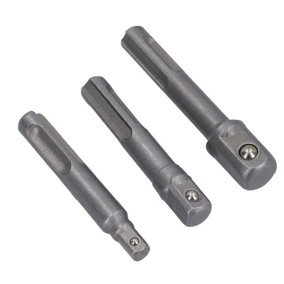 3pc SDS Socket Driver Set 1/4in 3/8in and 1/2in Drill Chuck Adaptor Adapter