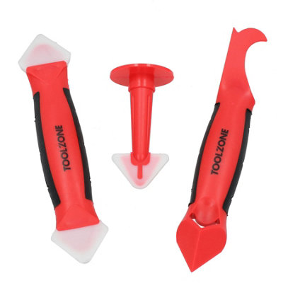 3pc Silicone Sealant Tool Set Scraper Spreader Spatula Caulk