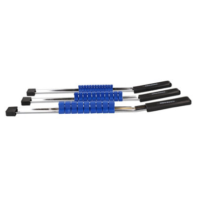 3pc Socket Storage Holder Organiser Plastic Rails With Handles 1/4 3/8 1/2 Drive