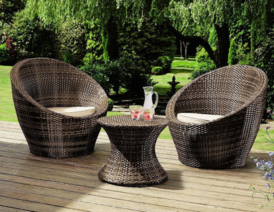 Balcony Table And Chair Set Small Apartment Balcony Table And Chairs Set Modern Garden Furniture Set Outdoor Patio Rattan Lounge Coffee Table Rattan Chair Bistro Table Set (Color : Table