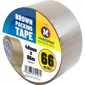 3pc Strong Brown Parcel Packing Packaging Tape Sellotape Carton Sealing 66m New
