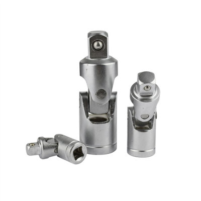 3pc Universal Joint UJ Set Ratchet Angle Extension Bar 1/4in 3/8in 1/2in
