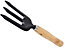 3pc Wood Wooden Gardening Garden Hand Tool Set Cultivator Fork Trowel Shovel Kit