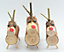 3pc Wooden Log Reindeer Christmas Decorations