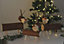 3pc Wooden Log Reindeer Christmas Decorations