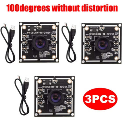 3pcs 1280x720 1MP Camera Module 100 Degree Module For Windows Android