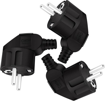 3Pcs 16A 240V Male Plugs with Anti-Twist Sleeve, Waterproof IP22, for 8 ...