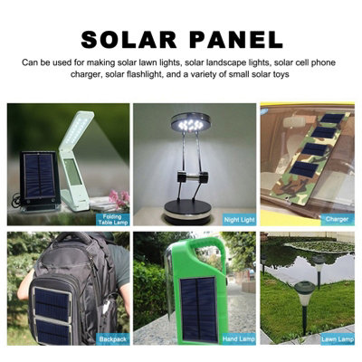 3pcs 6V 1W Polycrystalline Solar Panel Module with 30cm Cable