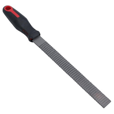 GREBSTK 3-Piece Wood Rasp File Set – 12 Inch With Rubber Grip, Course Cut Set Includes Flat, Half-Round & Round Files For Wood Shaping And Refinishing