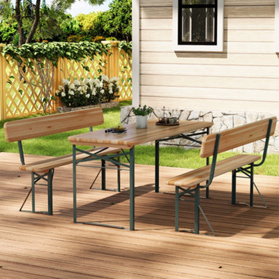 Wooden Garden tables Wooden Outdoor tables DIY at B Q