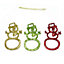 3pcs Glitter Snowman Christmas Tree Xmas Party Hanging Ornament Decorations