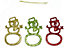 3pcs Glitter Snowman Christmas Tree Xmas Party Hanging Ornament Decorations