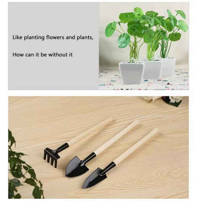 3Pcs Mini Shovel Rake Spade Set Multifunction Hand Planting Tools ...