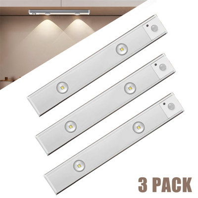 3PCS Motion Sensor Closet Lights, 20cm Rechargeable 3 Color Temps ...