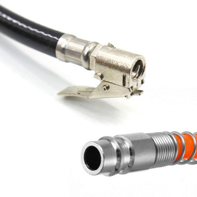 3-Piece Air Compressor Accessory Kit: Recoil Hose, Inflator Tool, And Duster Gun – Portable
