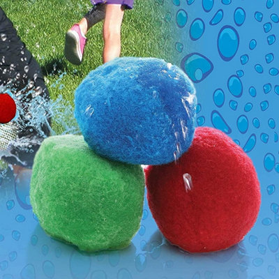 3PCS XL Reusable Colourful Super Splash Balls for Kids Outdoor Fun ...