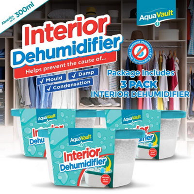 3pk 300ml Interior Dehumidifiers Disposable Window Moisture Absorber ...