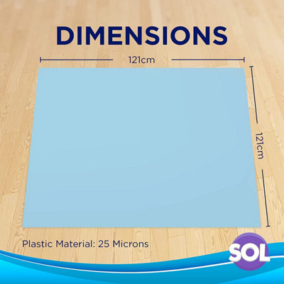 3PK BLUE TABLE CLOTHS PARTY 121 X 121CM, DISPOSABLE REUSABLE BLUE ...