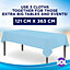 3pk Blue Table Cloths Party 121 x 121cm, Disposable Reusable Blue Plastic Tablecloth Blue Party Table Cloth, Plastic Table Cover