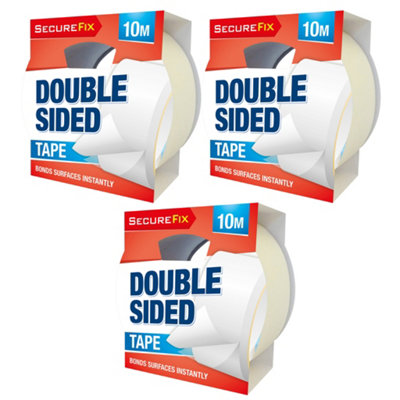 3pk Clear Double Sided Tape Heavy Duty 10M x 48mm Double Sided Sticky Tape Heavy Duty