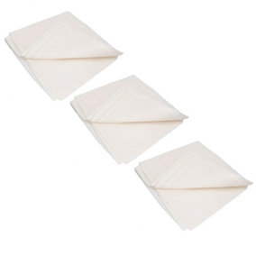3pk Cotton Dust Sheets Double Protection Polythene Backing Decorating Painting